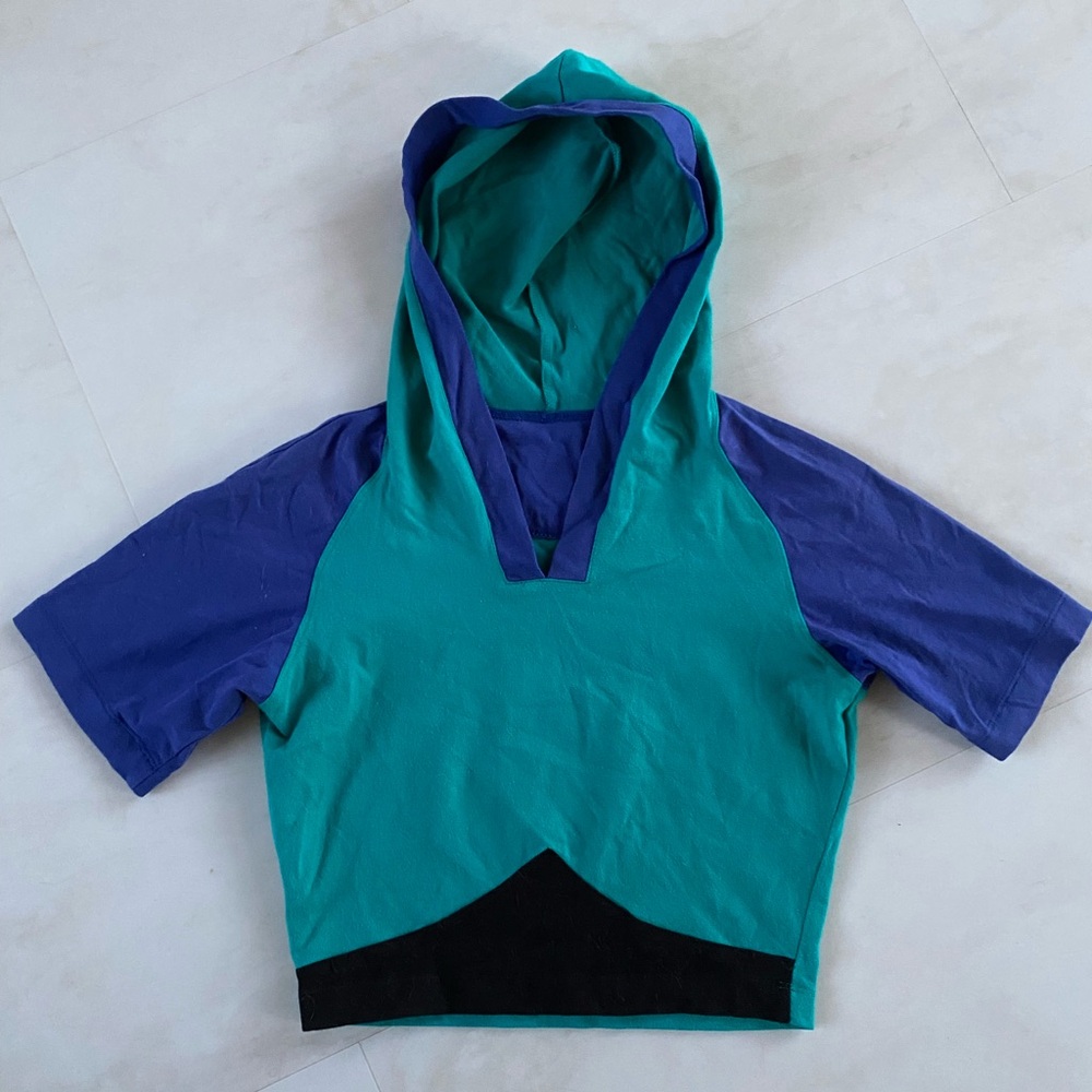 Reflex - Junior’s Color Block Hooded Crop-Top